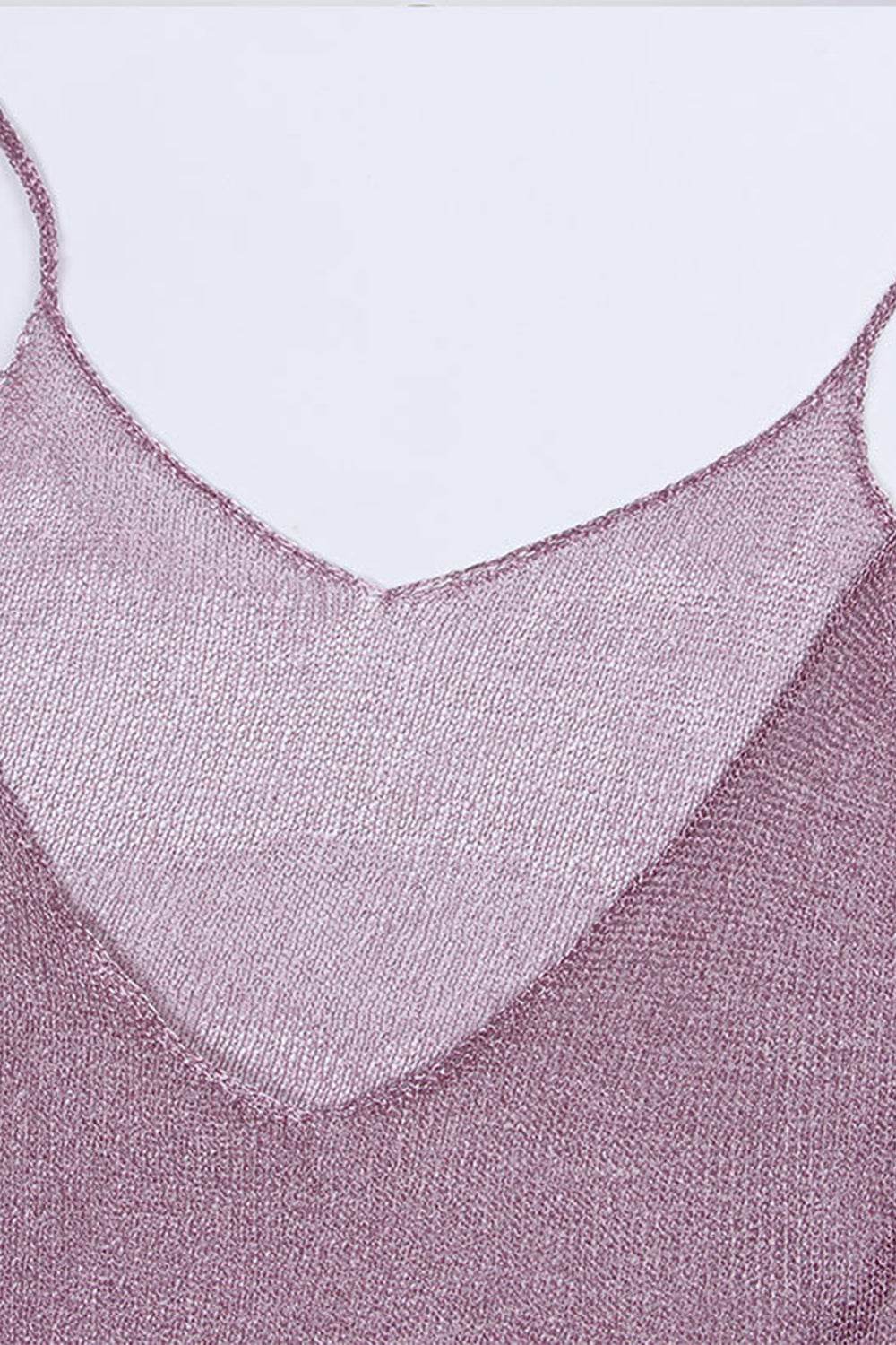 Slit Scoop Neck Sleeveless Cover Up - Hovatok