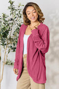Basic Bae Full Size Ribbed Cocoon Cardigan - Hovatok