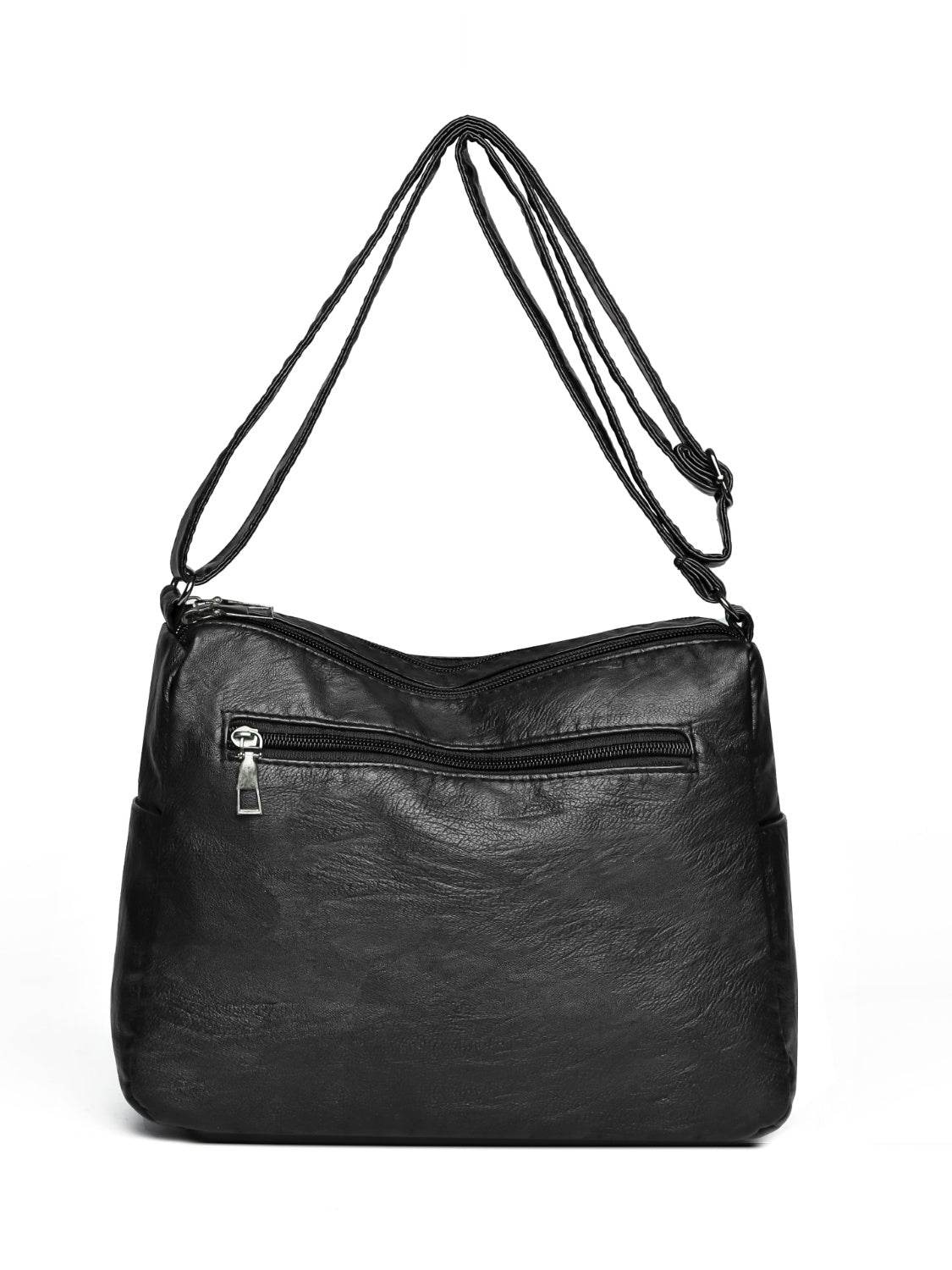 Adjustable Strap PU Leather Shoulder Bag - Hovatok