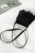 Adored PU Leather Crossbody Bag with Fringe - Hovatok