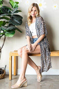 Heimish Full Size Leopard Open Front Cardigan Plus Size - Hovatok