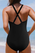 Twisted Crisscross V-Neck One-Piece Swimwear - Hovatok