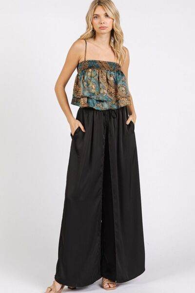 Mittoshop Paisley Patchwork Print Satin Ruffle Crop Cami - Hovatok