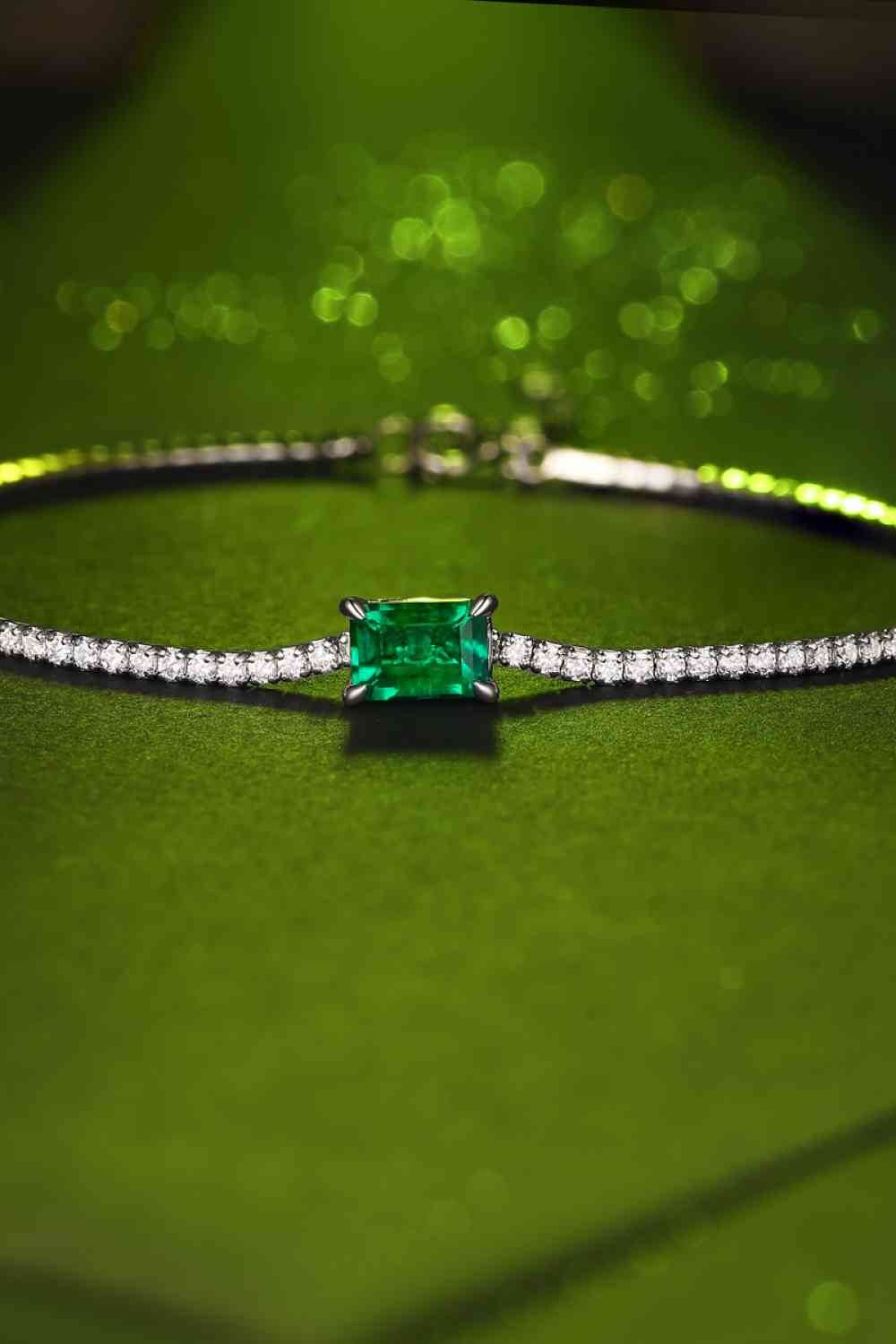 Adored 1 Carat Lab-Grown Emerald Bracelet - Hovatok