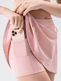 High Waist Active Skort with Pockets - Hovatok
