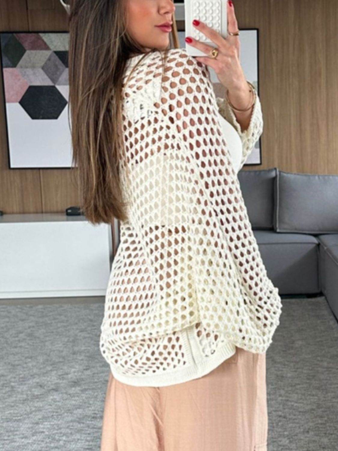 Hollow Out Open Front Cover-Up - Hovatok