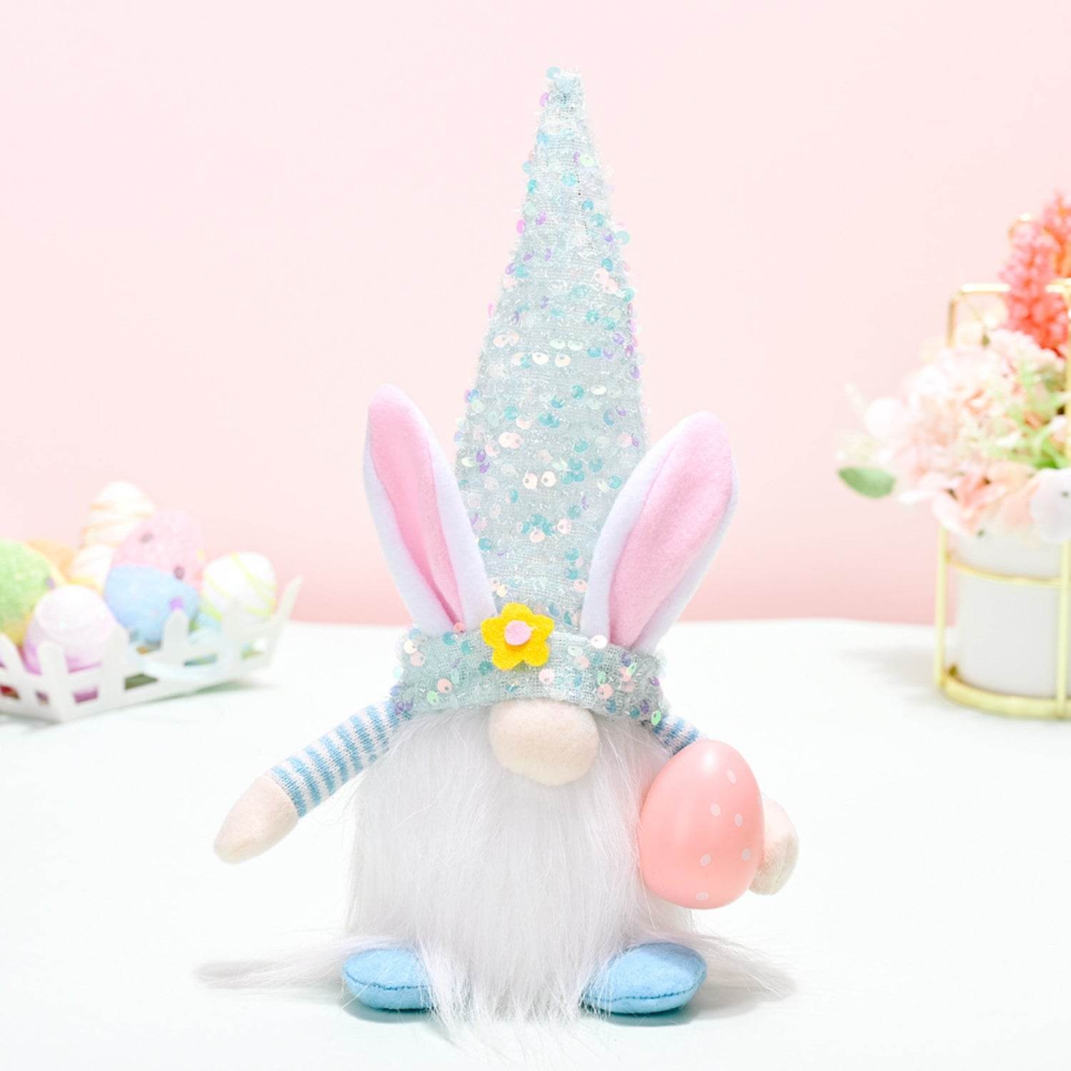 Easter Sequin Pointed Hat Faceless Gnome - Hovatok