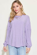 Basic Bae Full Size Ribbed Round Neck Long Sleeve T-Shirt - Hovatok