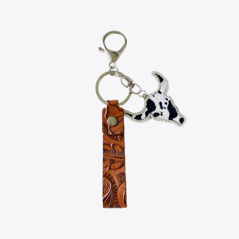 Rhinestone Bull Keychain - Hovatok