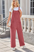 Lovelet Square Neck Wide Strap Overalls with Pockets - Hovatok