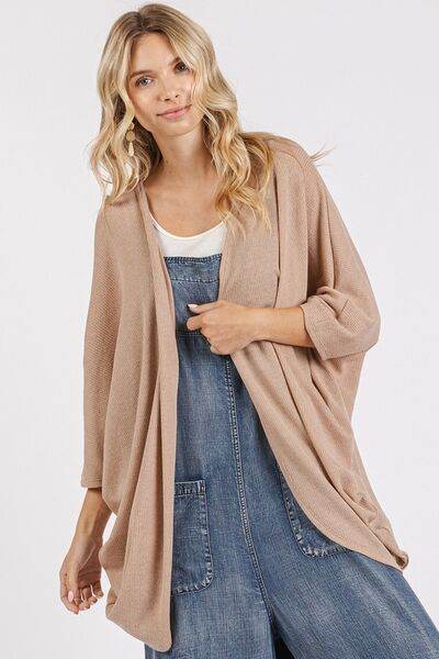 Mittoshop Open Front Batwing Sleeve Cardigan - Hovatok