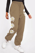 Simply Love Simply Love Full Size Drawstring Flower & Skull Graphic Long Sweatpants - Hovatok