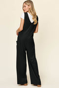 Double Take Full Size Sleeveless Wide Leg Jumpsuit with Pockets - Hovatok