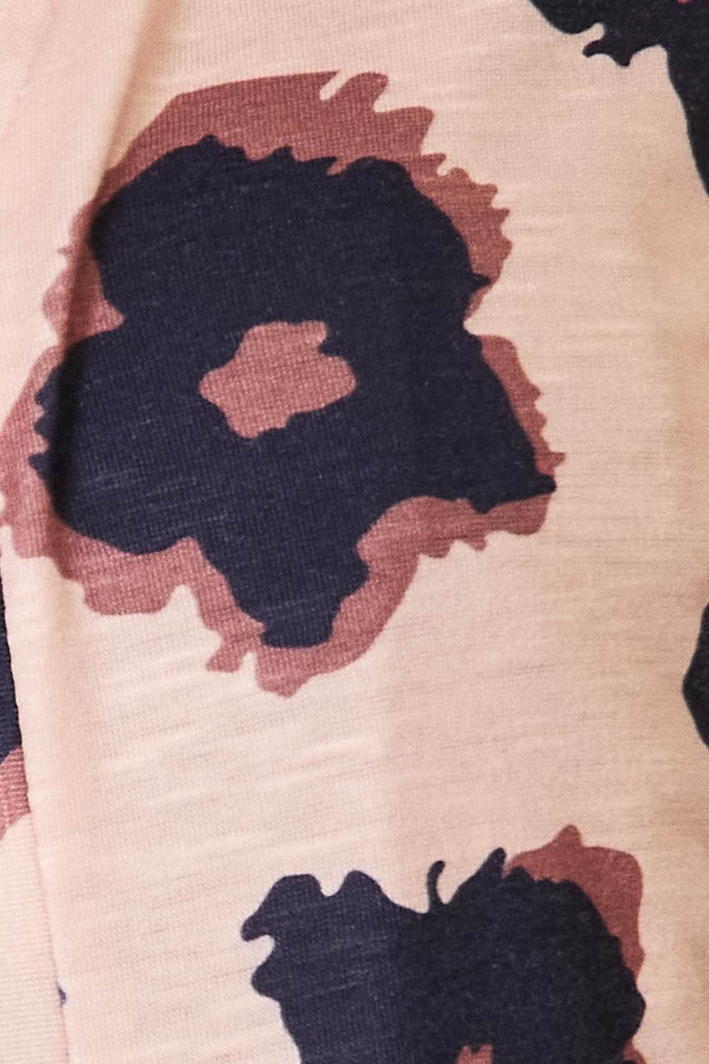 Double Take Printed Button Front Longline Cardigan - Hovatok