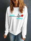 Graphic Round Neck Long Sleeve Sweatshirt - Hovatok