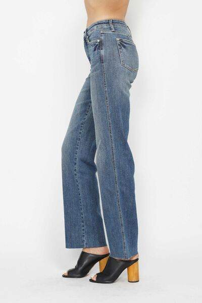 Judy Blue Full Size Tummy Control Straight Jeans - Hovatok