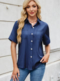 Collared Neck Short Sleeve Shirt - Hovatok