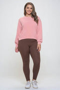 Yelete Full Size Fleece Lined High Waisted Leggings - Hovatok