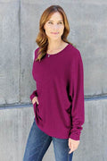 Double Take Full Size Round Neck Long Sleeve T-Shirt - Hovatok