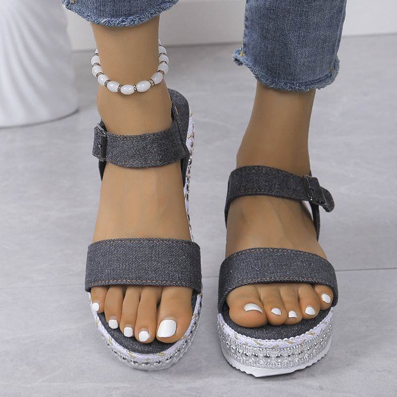 Braided Platform Sandals - Hovatok