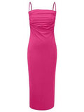 Backless Cowl Neck Sleeveless Cami Dress - Hovatok