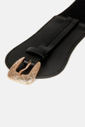 Wide Elastic Belt with Alloy Buckle - Hovatok