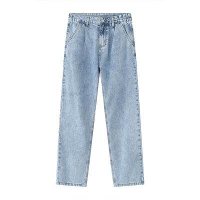 Mid Rise Baggy Jeans with Pockets - Hovatok