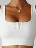 Basic Bae Ribbed Square Neck Cropped Active Tank - Hovatok