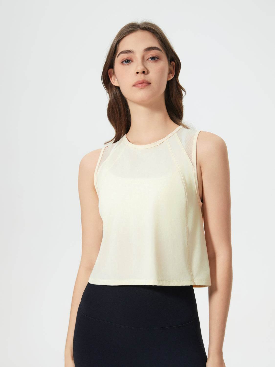 Millennia Round Neck Cropped Active Tank - Hovatok