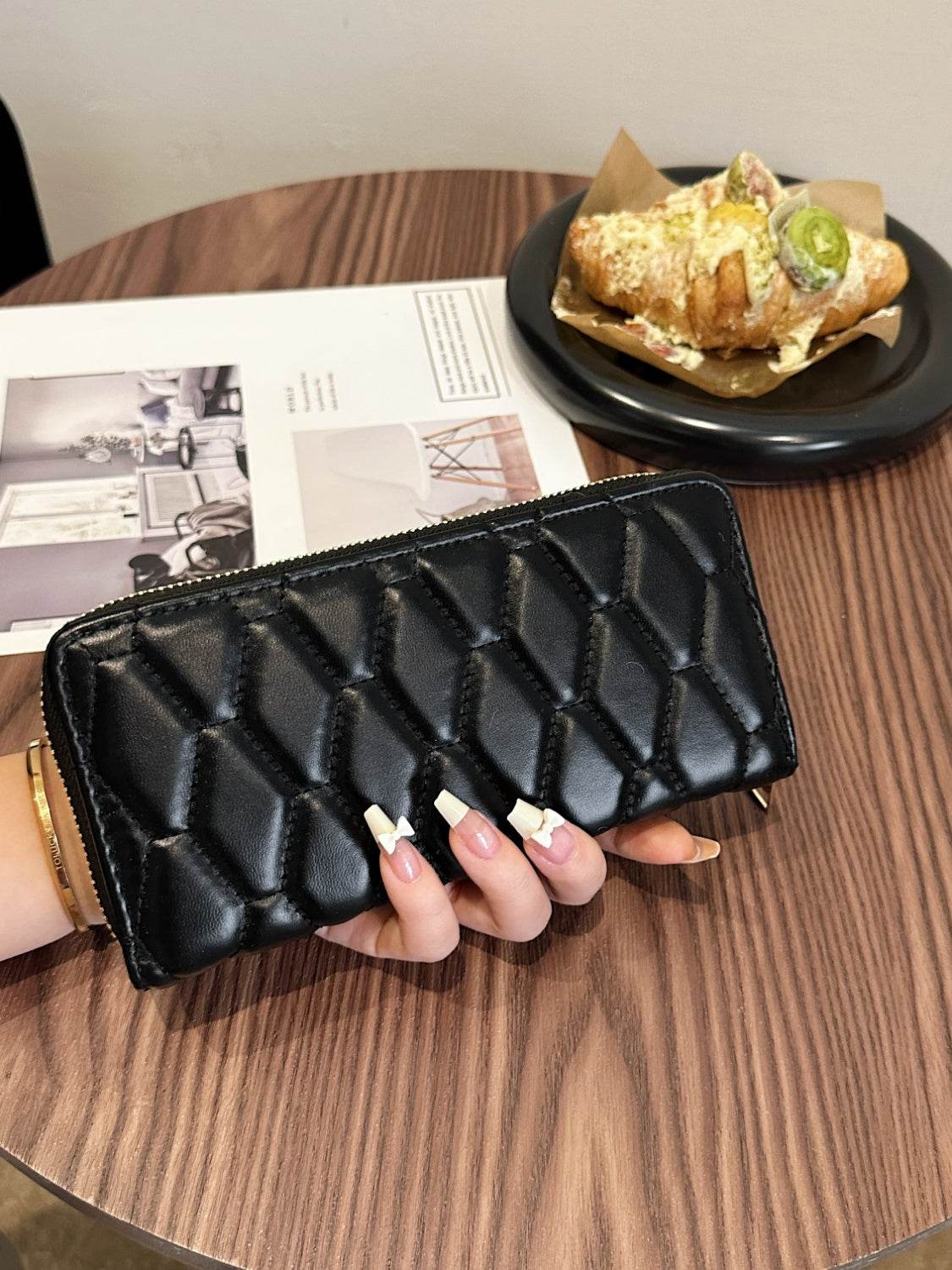 PU Leather Solid Color Wallet - Hovatok