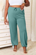 Basic Bae Full Size Soft Rayon Drawstring Waist Pants with Pockets - Hovatok