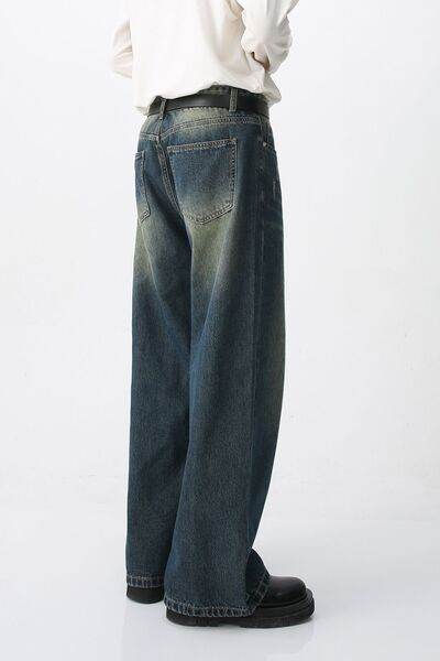 Wide Leg Jeans with Pockets - Hovatok