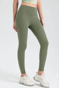 Wide Waistband Slim Fit Active Leggings - Hovatok