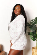 Double Take Floral Long Sleeve Top and Shorts Loungewear Set - Hovatok