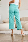 RFM Crop Chloe Full Size Tummy Control High Waist Raw Hem Jeans - Hovatok