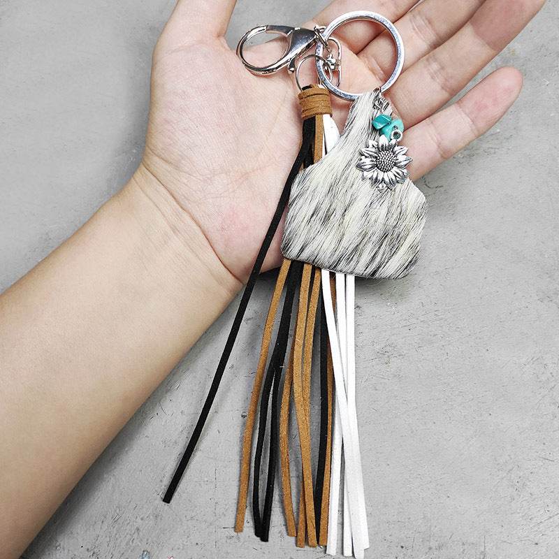 Turquoise Fringe Detail Key Chain - Hovatok