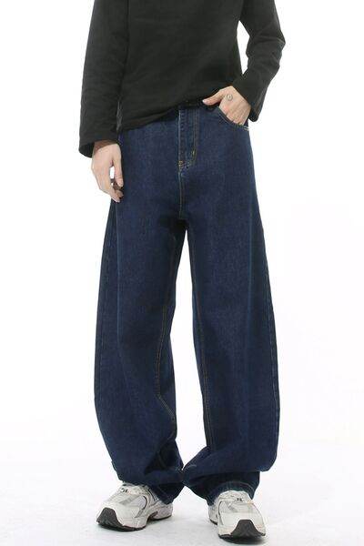 Wide Leg Jeans with Pockets - Hovatok