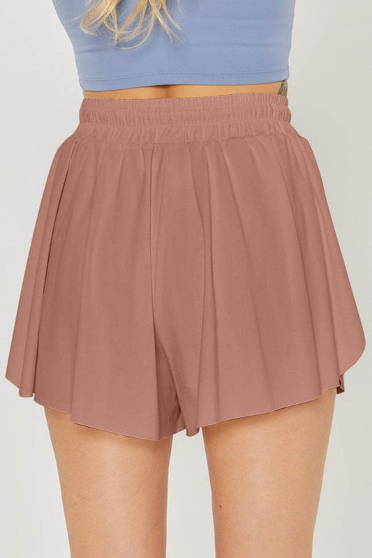 Love Tree Two In One Drawstring Active Shorts - Hovatok