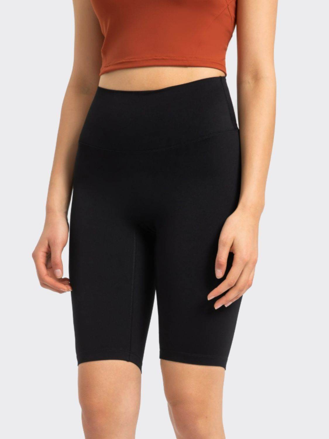 Millennia High Rise Wide Waistband Active Shorts - Hovatok