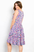 Be Stage Full Size Print Wrinkle Free Ruffled Dress - Hovatok