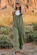 Double Take Full Size V-Neck Sleeveless Jumpsuit with Pockets - Hovatok