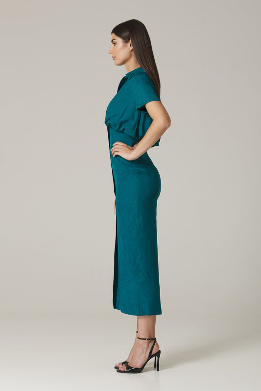 AIDA SHIRT DRESS IN CAPRI BLUE