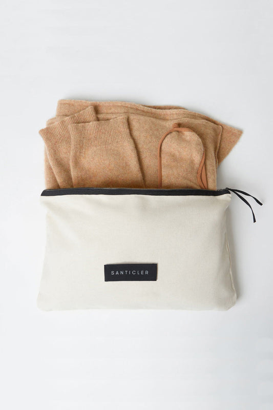 CLOUD NINE CASHMERE TRAVEL SET IN CARAMEL