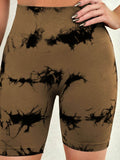 Tie-Dye High Waist Active Shorts - Hovatok