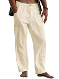 Men's Full Size Drawstring Straight Leg Pants Plus Size - Hovatok