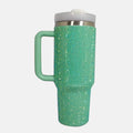 Rhinestone Stainless Steel Tumbler with Straw - Hovatok