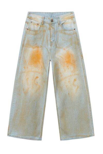 Waste Soil Wide Leg Jeans - Hovatok