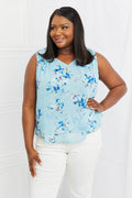 Sew In Love Off To Brunch Full Size Floral Tank Top - Hovatok