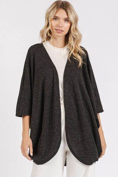 Mittoshop Open Front Batwing Sleeve Cardigan - Hovatok