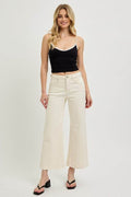 RISEN Full Size Tummy Control Cropped Bootcut Jeans Plus Size - Hovatok